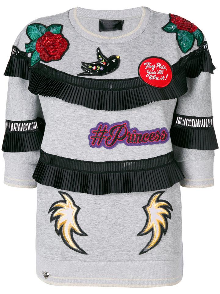 Philipp Plein - Ventigo Sweatshirt - Women - Cotton/polyester - S, Grey, Cotton/polyester