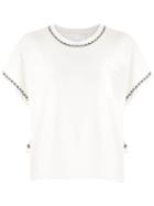 Andrea Bogosian Embellished Poços T-shirt - White