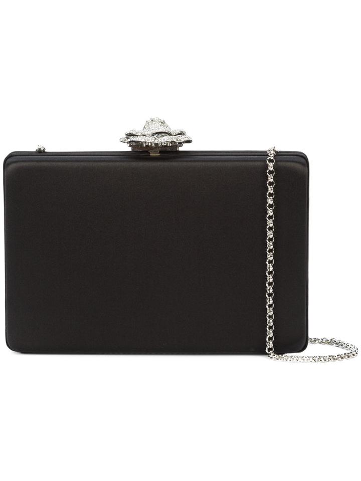 Oscar De La Renta Rogan Box Clutch - Black