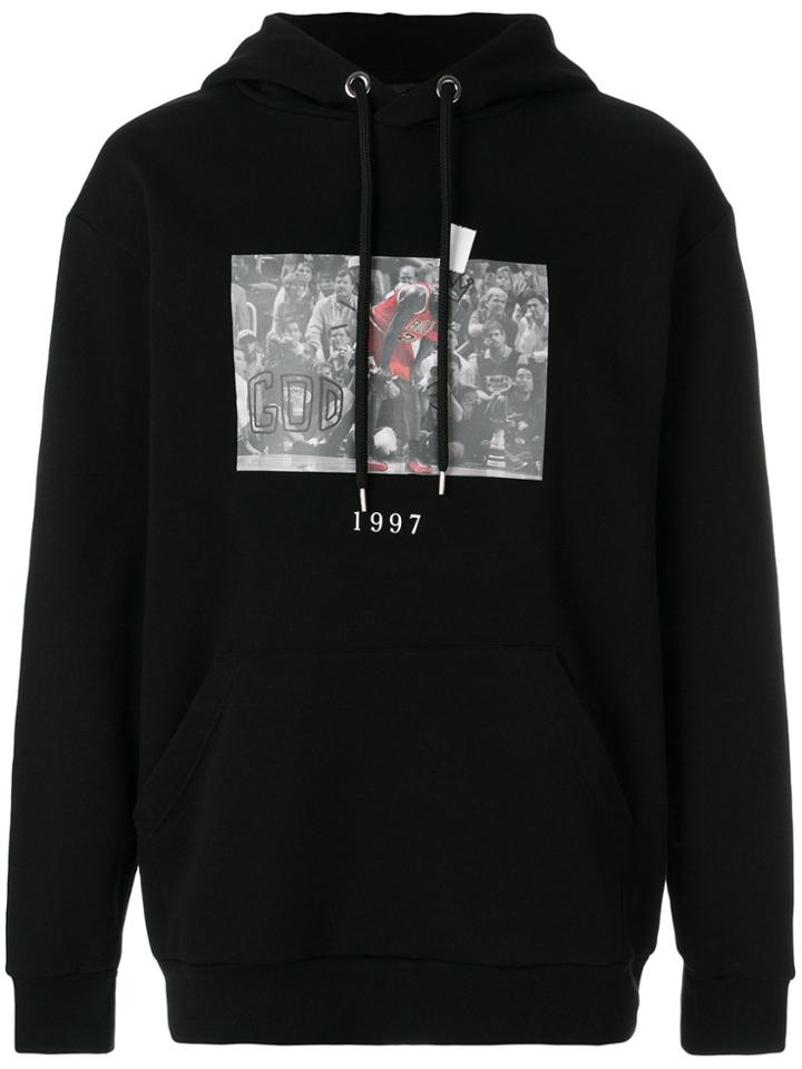 Throw Back Jordan Patch Hoodie - Black