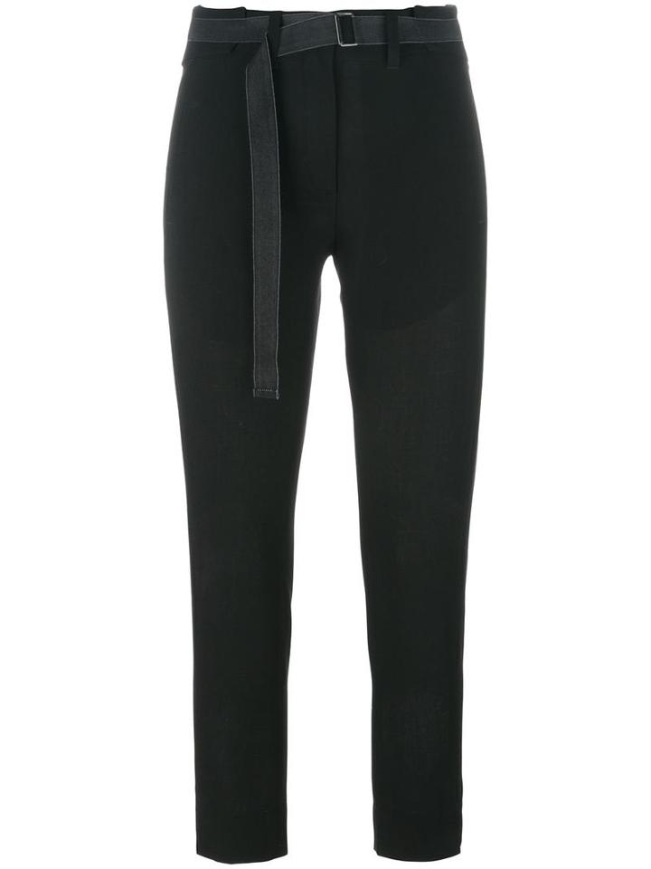 Ann Demeulemeester Cropped Trousers, Women's, Size: 36, Black, Virgin Wool/cotton/rayon