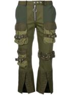 Marques'almeida Cropped Cargo Trousers - Green