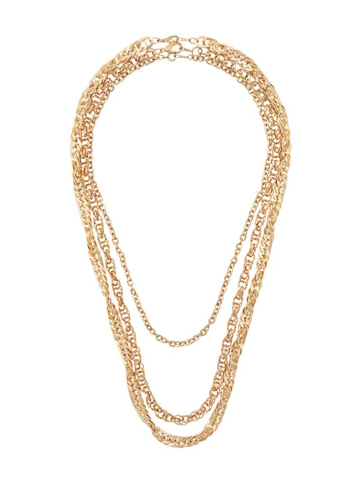 Susan Caplan Vintage 1990's Three-chain Necklace - Gold