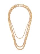 Susan Caplan Vintage 1990's Three-chain Necklace - Gold