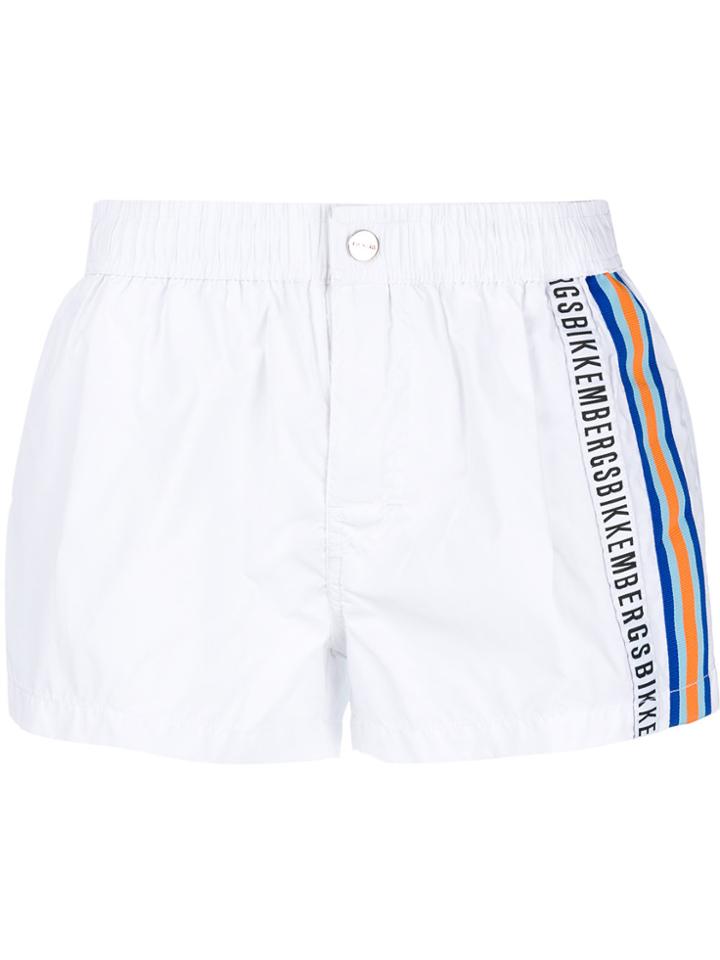 Dirk Bikkembergs Side Strip Swim Shorts - White