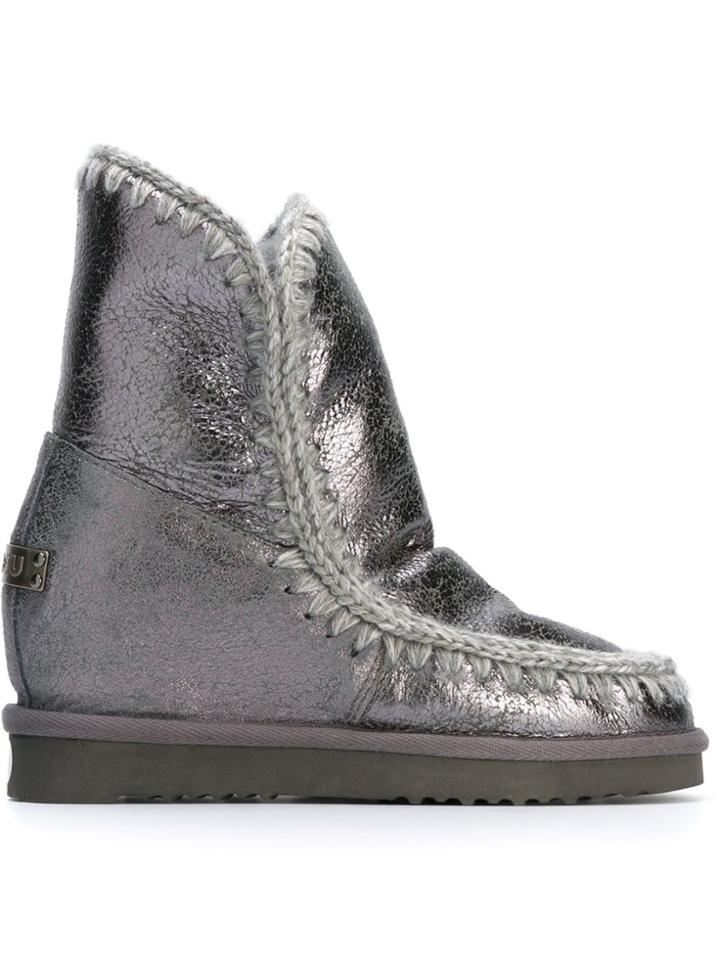 Mou Shearling Boots - Grey