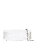 Y / Project Clear Flower Engraved Chain Strap Acrylic Clutch Bag -