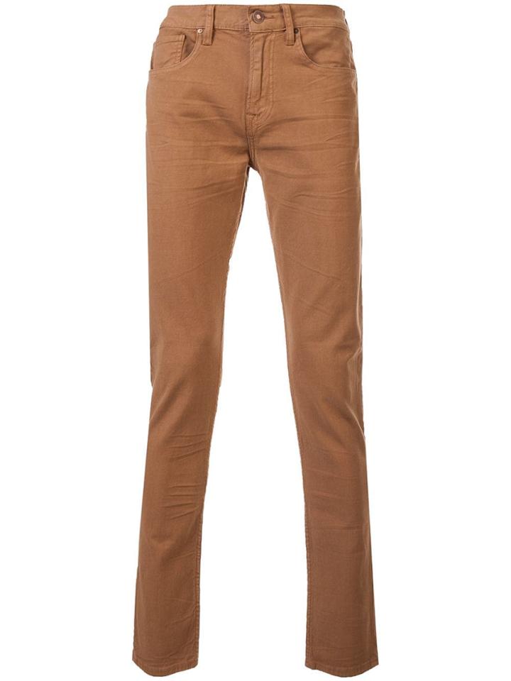 Hudson Long Slim-fit Jeans - Brown