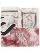 Faliero Sarti Map Print Scarf - Grey