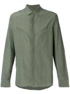 Qasimi Concealed Button Shirt - Green