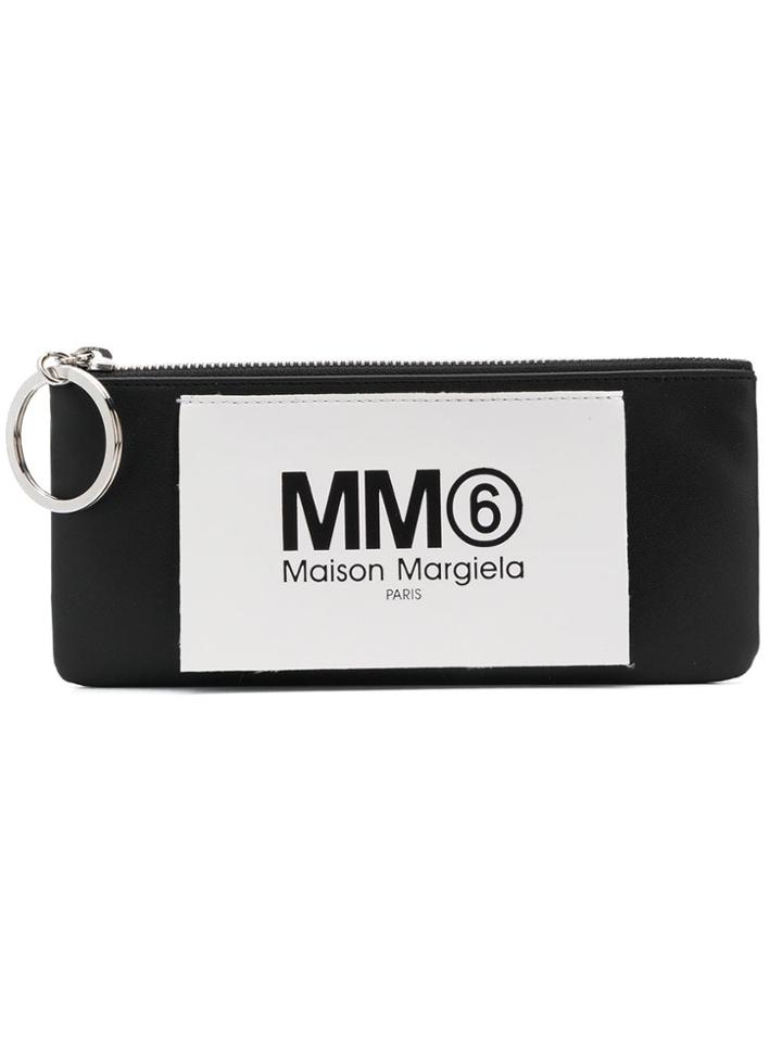 Mm6 Maison Margiela Logo Patch Coin Pouch - Black