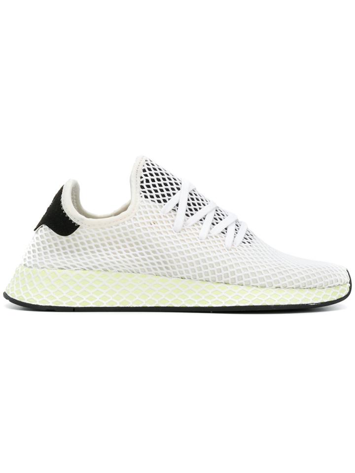 Adidas Flat Lace Up Sneakers - White