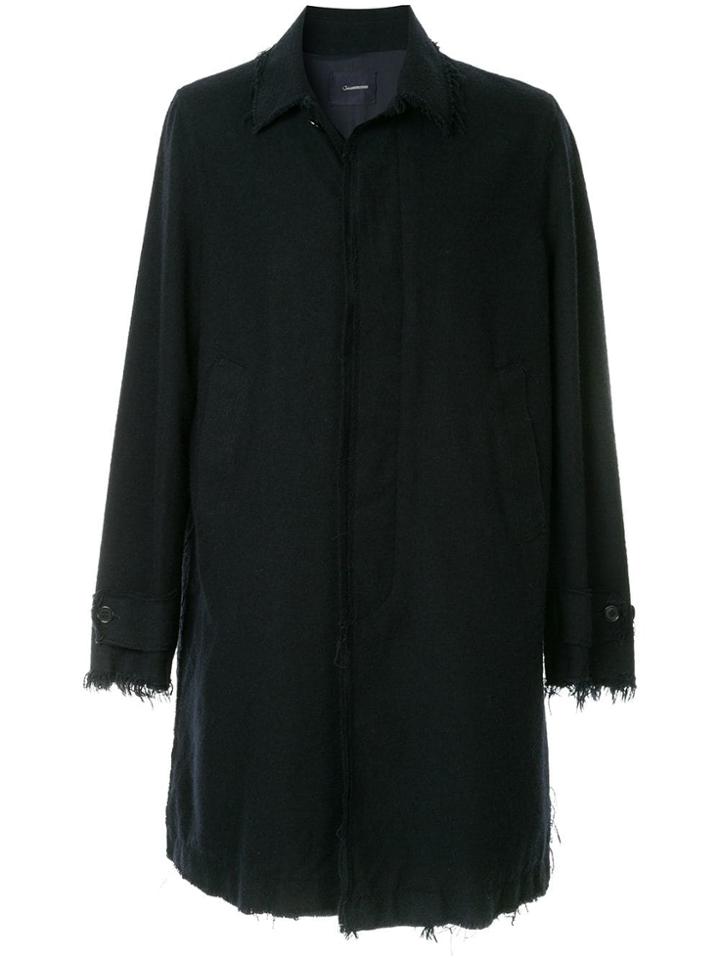 John Undercover Distressed Single-breasted Coat - Blue