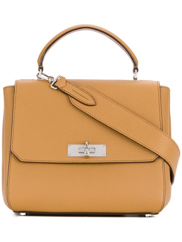 Bally Flip Lock Tote - Brown