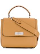 Bally Flip Lock Tote - Brown