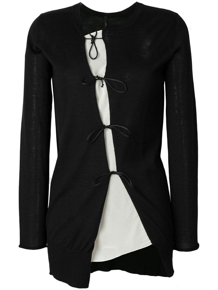 Pierantoniogaspari Tie Cardigan - Black
