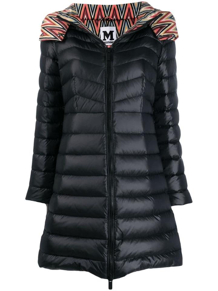 M Missoni Hooded Puffer Jacket - Black