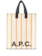 A.p.c. Logo Tote Bag - Neutrals