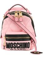 Moschino Small Quilted Backpack - Pink