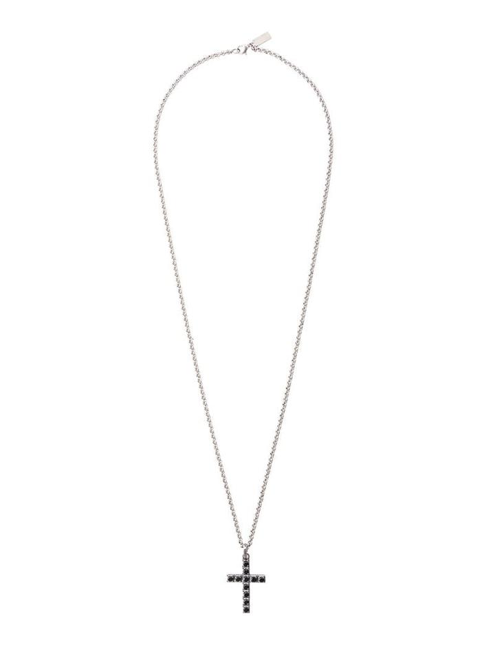Nialaya Jewelry Cross Pendant Necklace - Silver
