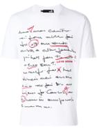 Love Moschino - Handwriting Print T-shirt - Men - Cotton - L, White, Cotton