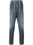 Eleventy Drawstring Waist Trousers - Blue