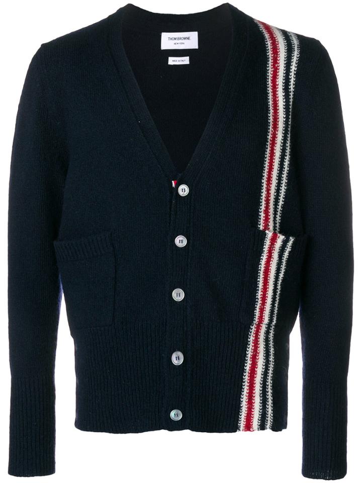 Thom Browne Baby Cable V-neck Cardigan - Blue