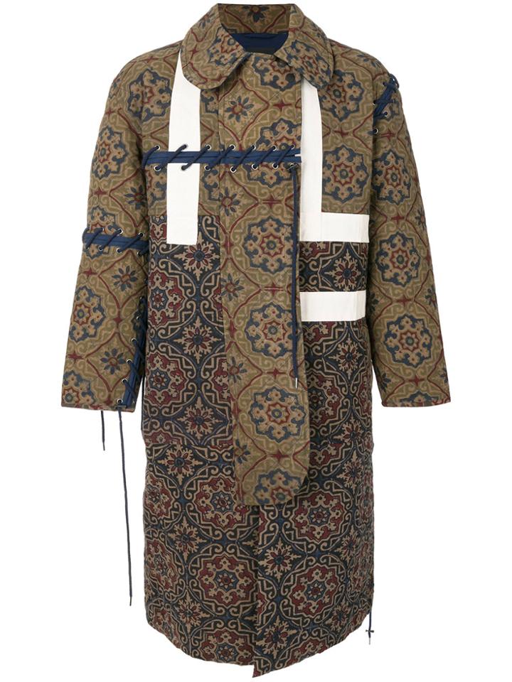 Craig Green Patterned Long Coat - Multicolour