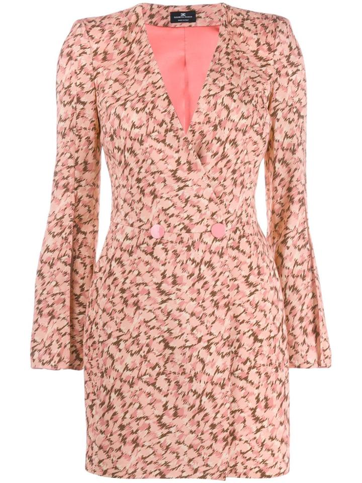 Elisabetta Franchi Abstract Print Dress - Pink
