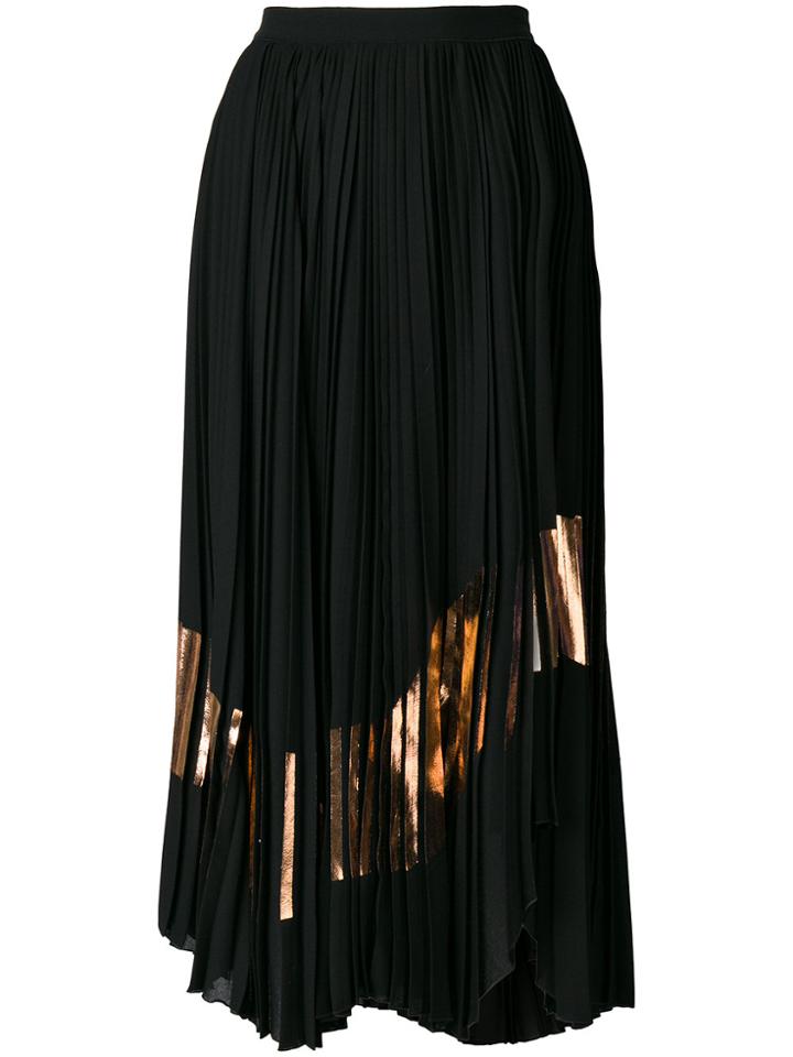 Proenza Schouler Asymmetrical Pleated Skirt - Black