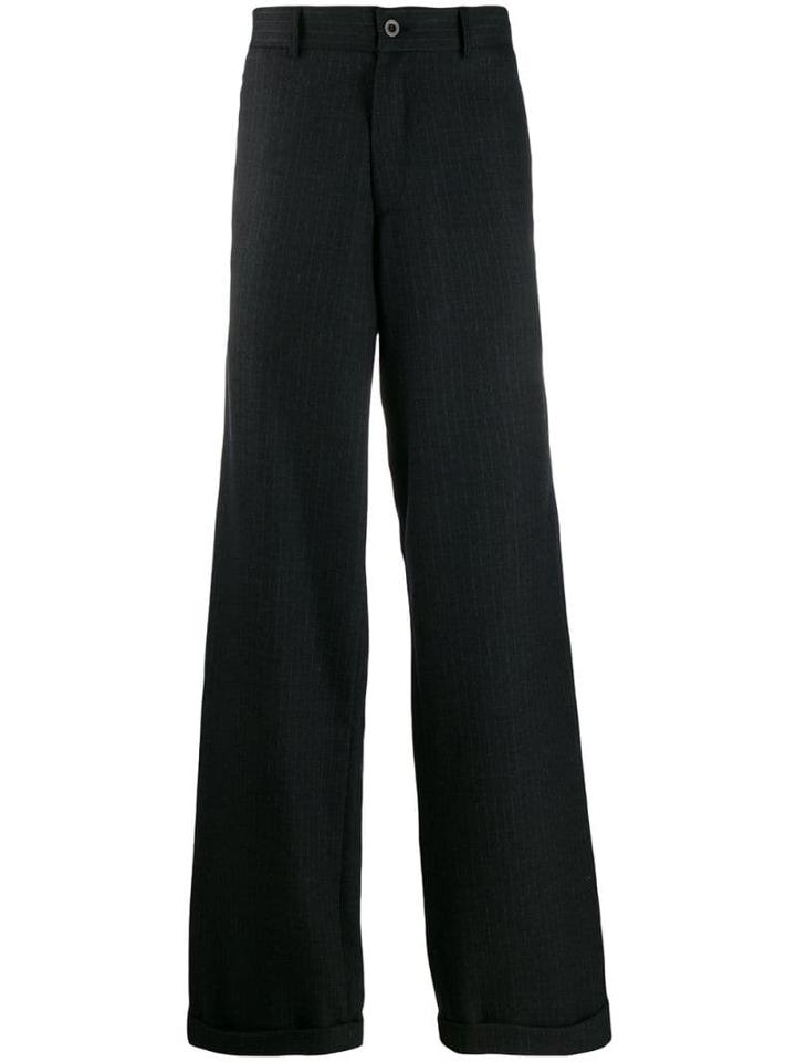 Société Anonyme Pinstriped Trousers - Black
