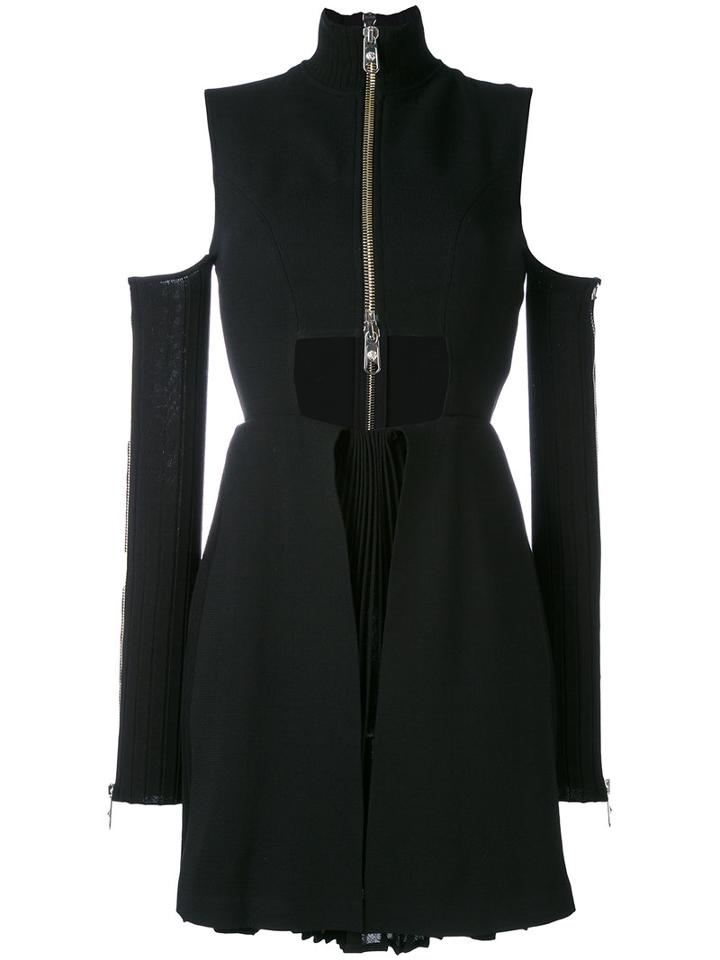 Versus - Cut-out Mini Dress - Women - Viscose/wool - 38, Black, Viscose/wool
