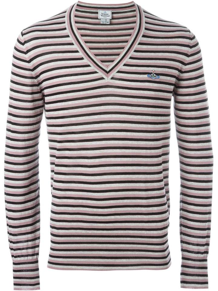 Vivienne Westwood Man Striped V-neck Jumper