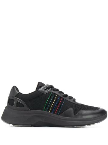 Ps Paul Smith Fin Stitching-detail Sneakers - Black