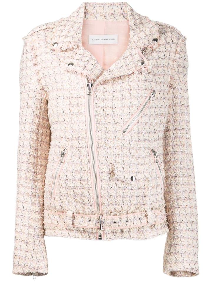 Faith Connexion Tweed Zip Jacket - Pink