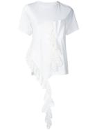 Irene - Crochet Frill Pocket T-shirt - Women - Cotton - 36, White, Cotton