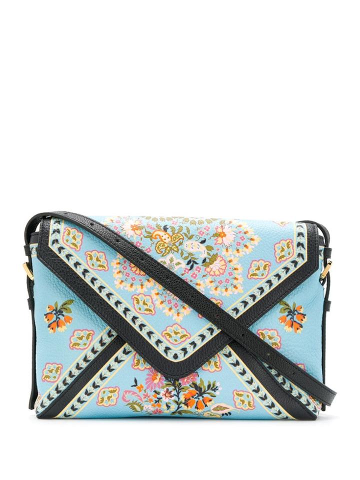 Etro Floral Print Crossbody Bag - Blue