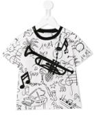 Dolce & Gabbana Kids - Musical Instrument Print T-shirt - Kids - Cotton/polyester/viscose - 24 Mth, White