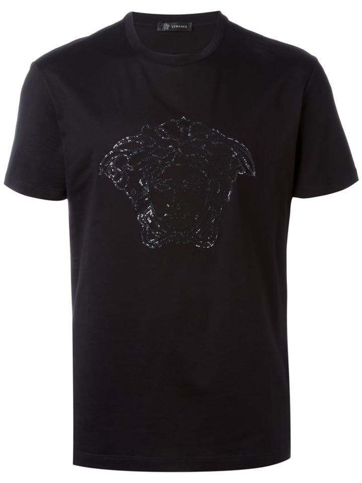 Versace Embroidered Sequin 'medusa Head' T-shirt