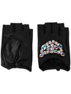 Karl Lagerfeld Geo Stones Fingerless Gloves - Black