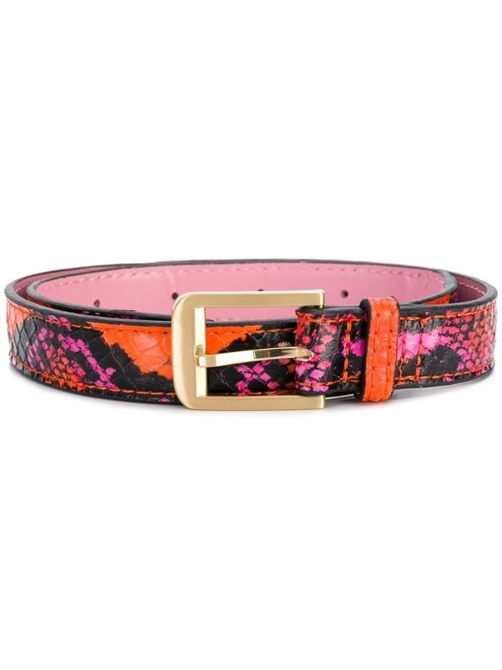 Essentiel Antwerp Snakeskin-effect Belt - Black