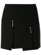 Versus - Short Asymmetric Safety Pin Skirt - Women - Polyamide/polyester/spandex/elastane/viscose - 42, Black, Polyamide/polyester/spandex/elastane/viscose