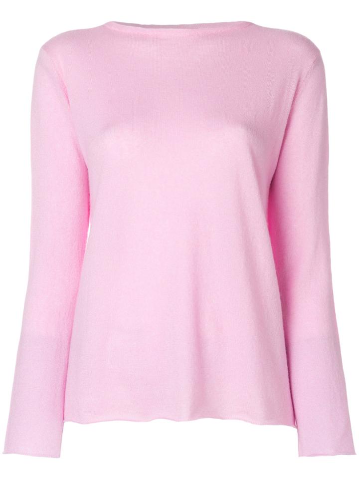 Liska Boat Neck Jumper - Pink & Purple