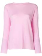 Liska Boat Neck Jumper - Pink & Purple