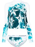 Perfect Moment Wild Ocean Star Print Rashguard - Blue