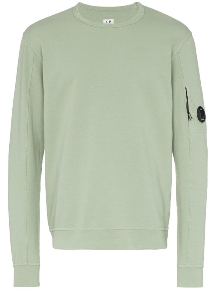 Cp Company Logo Plaque Sweater - Green