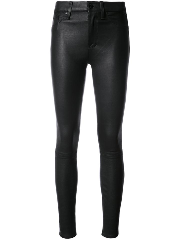 Hudson Skinny Leather Trousers - Black