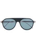 Thom Browne Eyewear Black Aviator Sunglasses