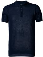 Roberto Collina Net Polo Shirt, Men's, Size: 52, Blue, Cotton