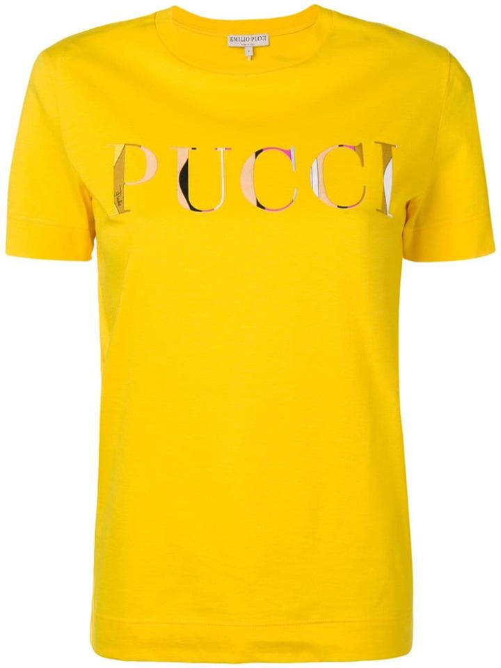 Emilio Pucci Logo Print T-shirt - Yellow